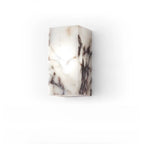 Applique murale LED rectangulaire minimaliste en pierre blanche moderne