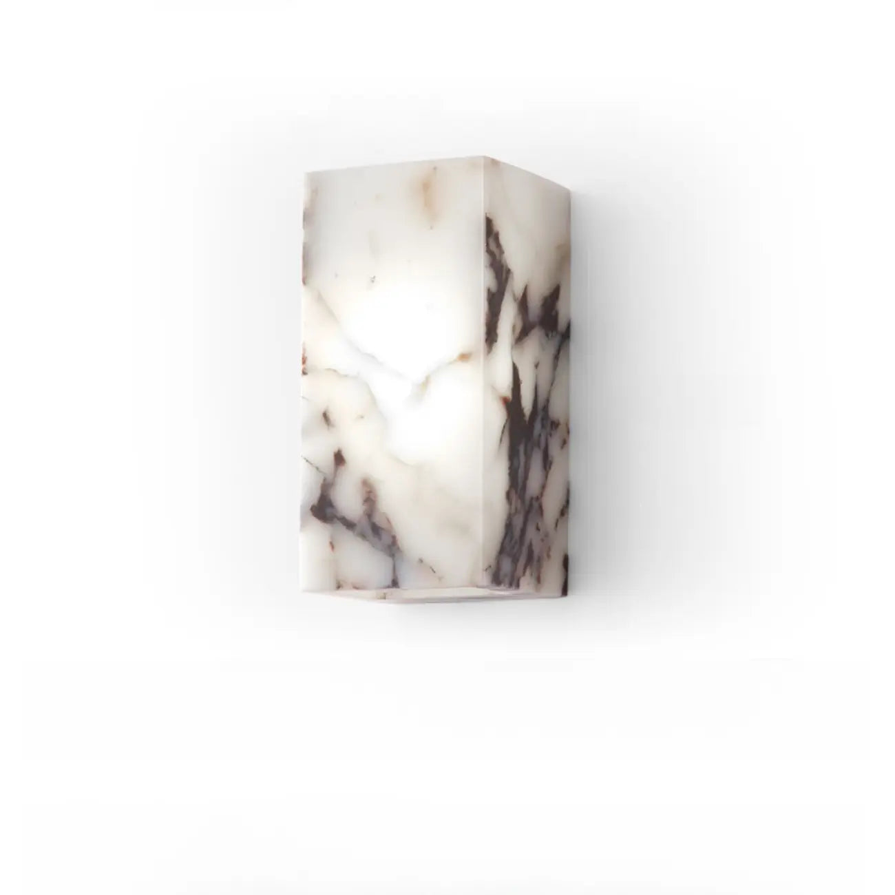 Applique murale LED rectangulaire minimaliste en pierre blanche moderne