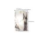 Applique murale LED rectangulaire minimaliste en pierre blanche moderne