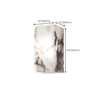 Applique murale LED rectangulaire minimaliste en pierre blanche moderne