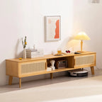 Meuble TV moderne en bois avec placards et rangements