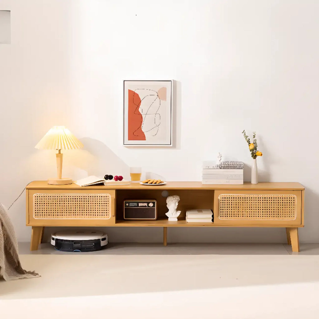 Meuble TV moderne en bois avec placards et rangements