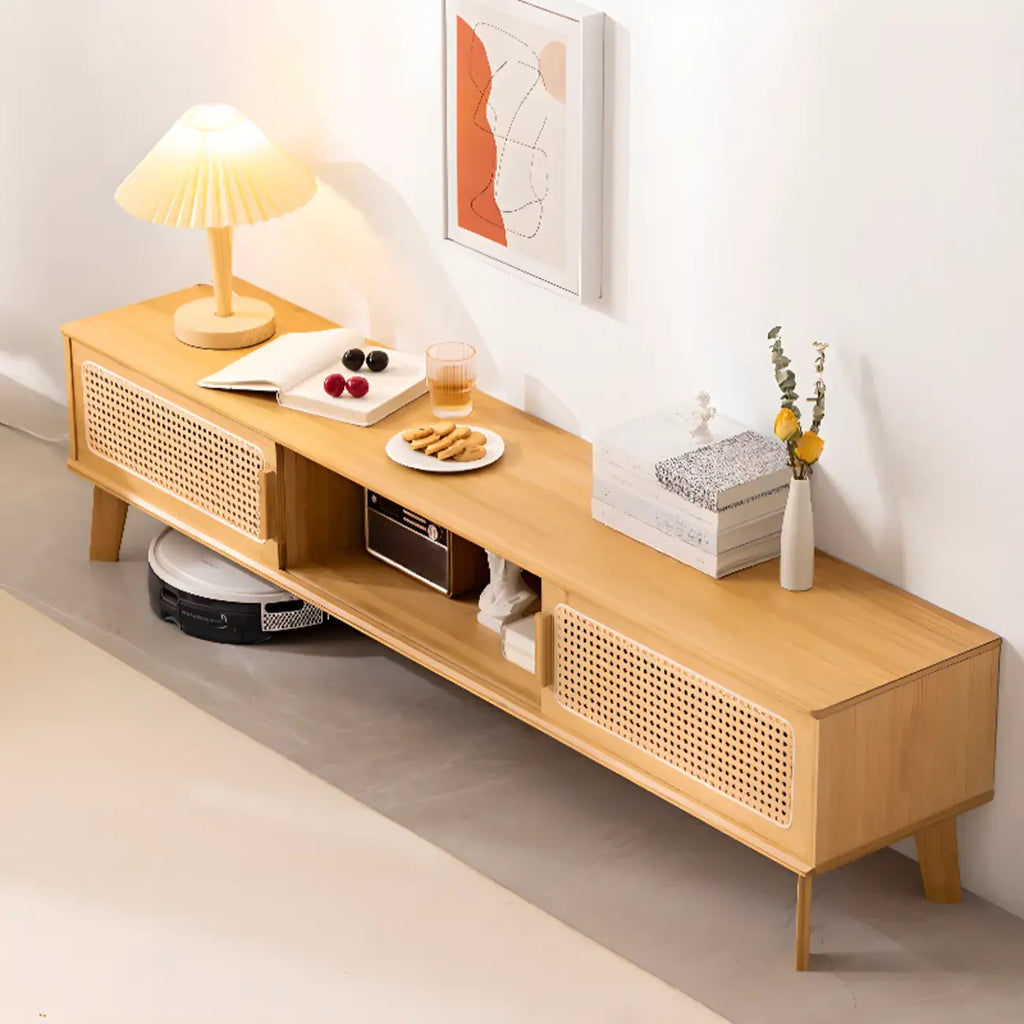 Meuble TV moderne en bois avec placards et rangements