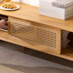 Meuble TV moderne en bois avec placards et rangements