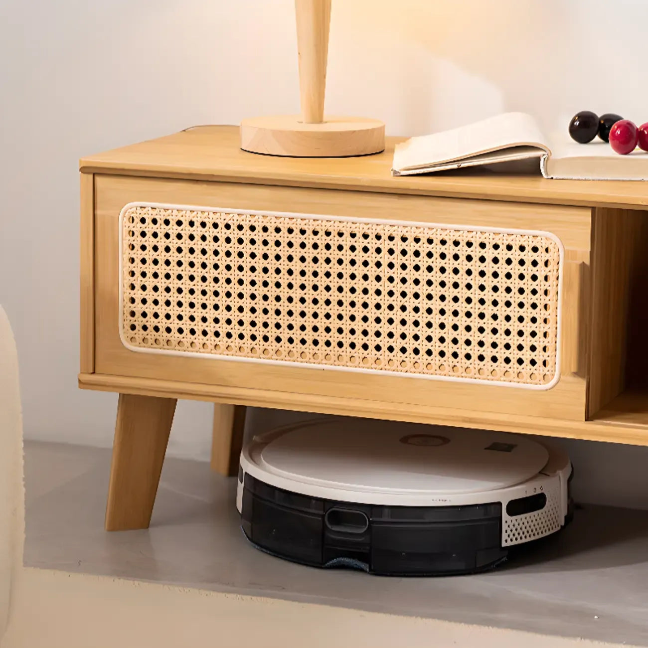 Meuble TV moderne en bois avec placards et rangements