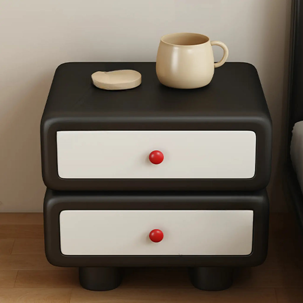 Table de chevet contemporaine basse et élégante en bois à 2 niveaux