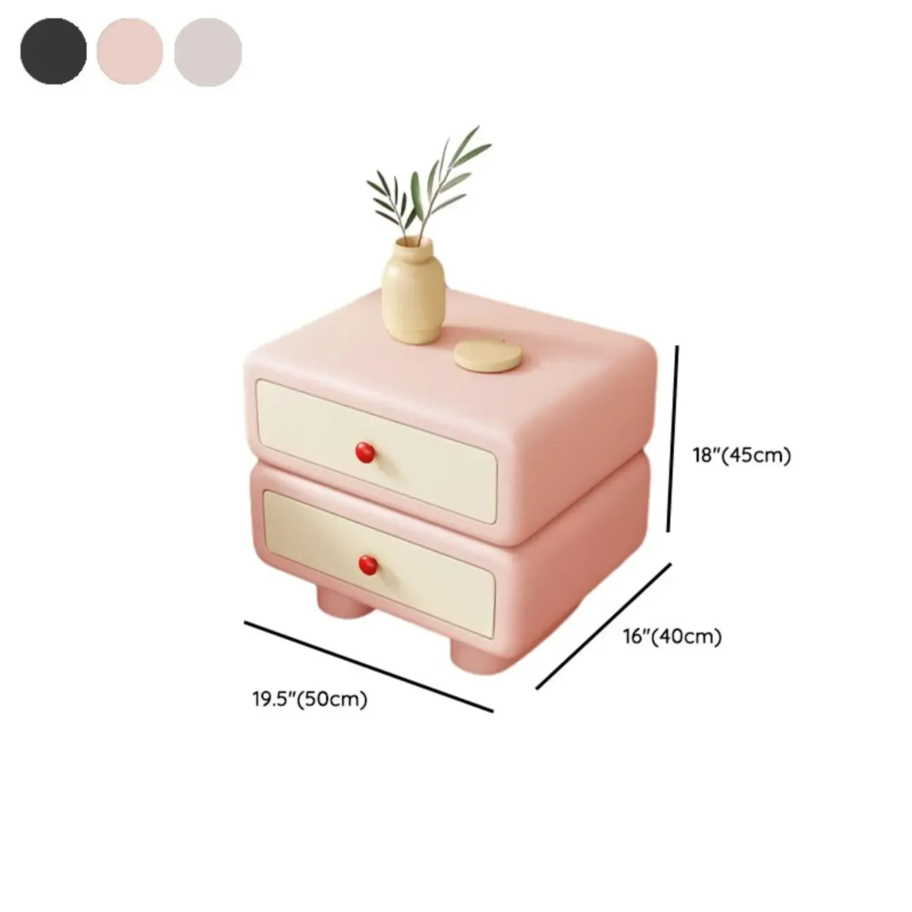Table de chevet contemporaine basse et élégante en bois à 2 niveaux