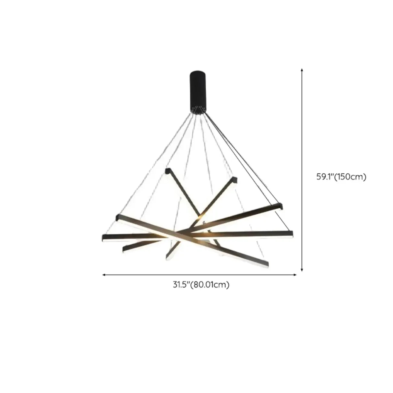 Lustre Sputnik géométrique linéaire moderne