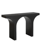 Console rectangulaire d'entrée avec base arquée noire