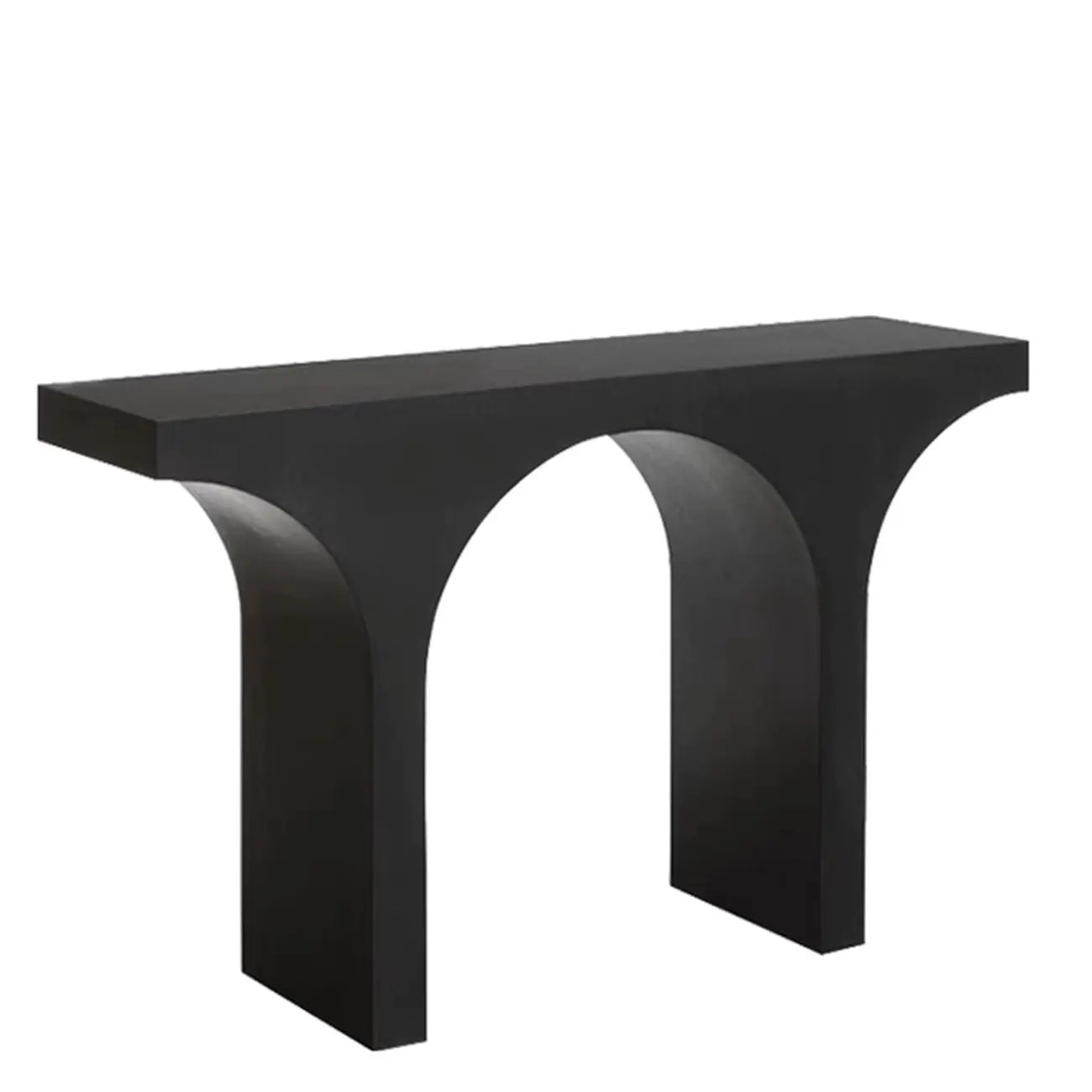 Console rectangulaire d'entrée avec base arquée noire