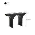 Console rectangulaire d'entrée avec base arquée noire