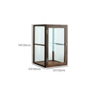 Petite vitrine de table en bois avec porte vitrée