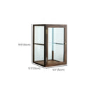 Petite vitrine de table en bois avec porte vitrée
