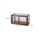 Petite vitrine de table en bois avec porte vitrée