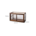 Petite vitrine de table en bois avec porte vitrée
