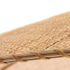Suspension à plusieurs niveaux en rotin beige oriental pour îlot de cuisine