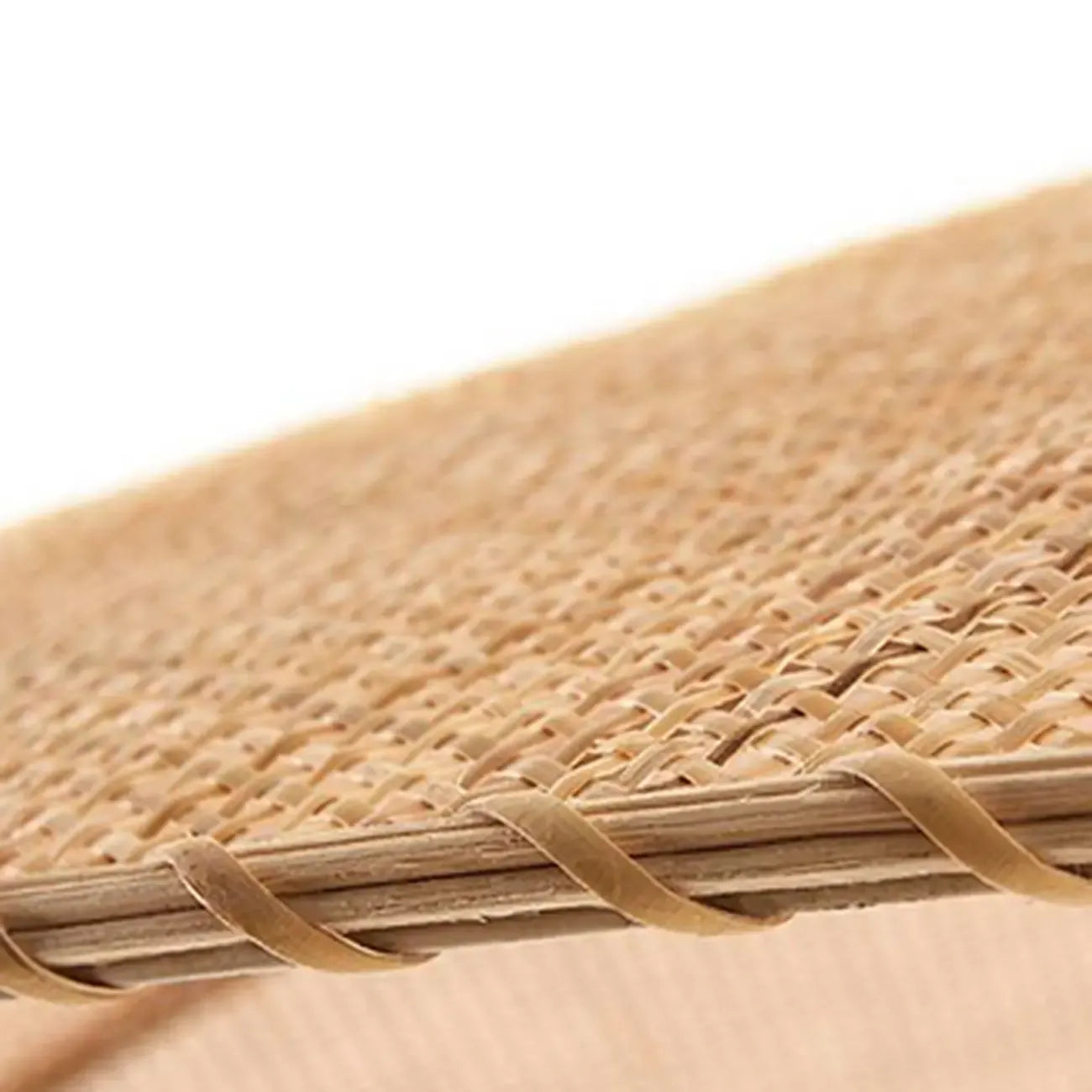 Suspension à plusieurs niveaux en rotin beige oriental pour îlot de cuisine