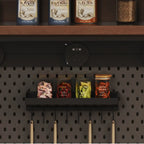 Meuble de rangement de cuisine en bois brun à 2 tiroirs avec étagère