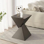 Table d'appoint torsadée en fer noir pour salon