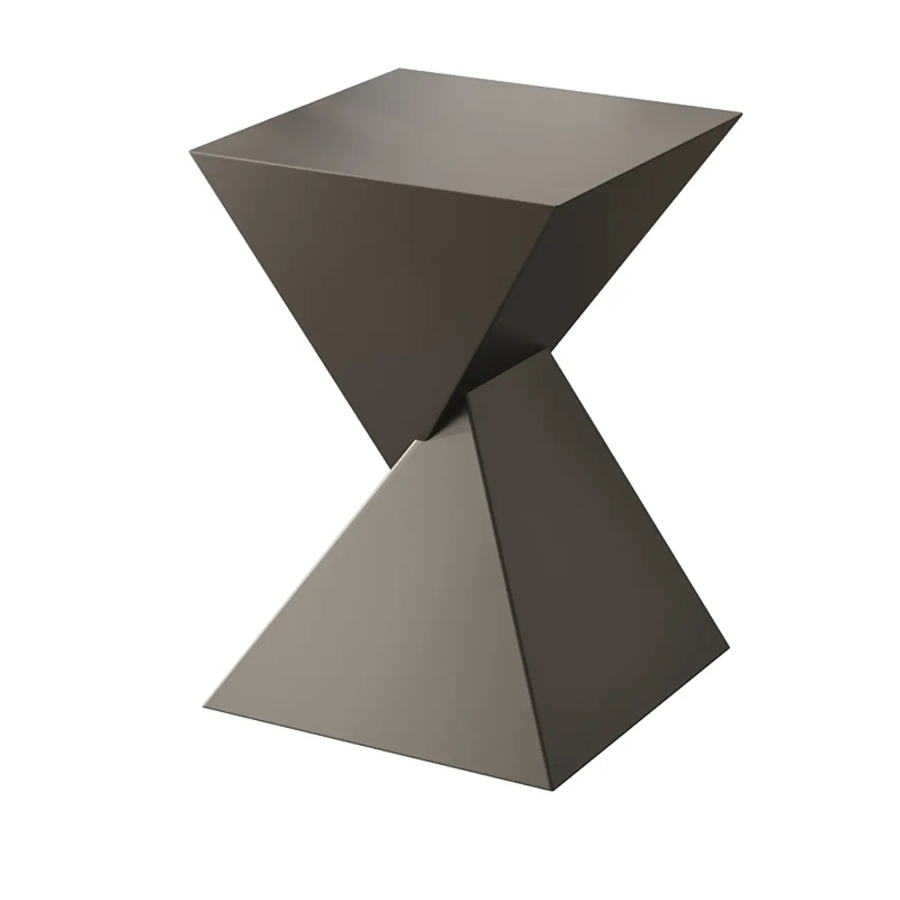 Table d'appoint torsadée en fer noir pour salon