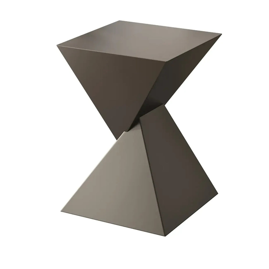 Table d'appoint torsadée en fer noir pour salon