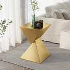 Table d'appoint torsadée en fer noir pour salon