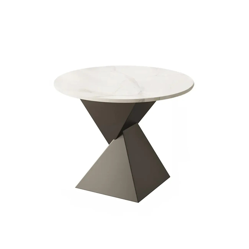 Table d'appoint torsadée en fer noir pour salon