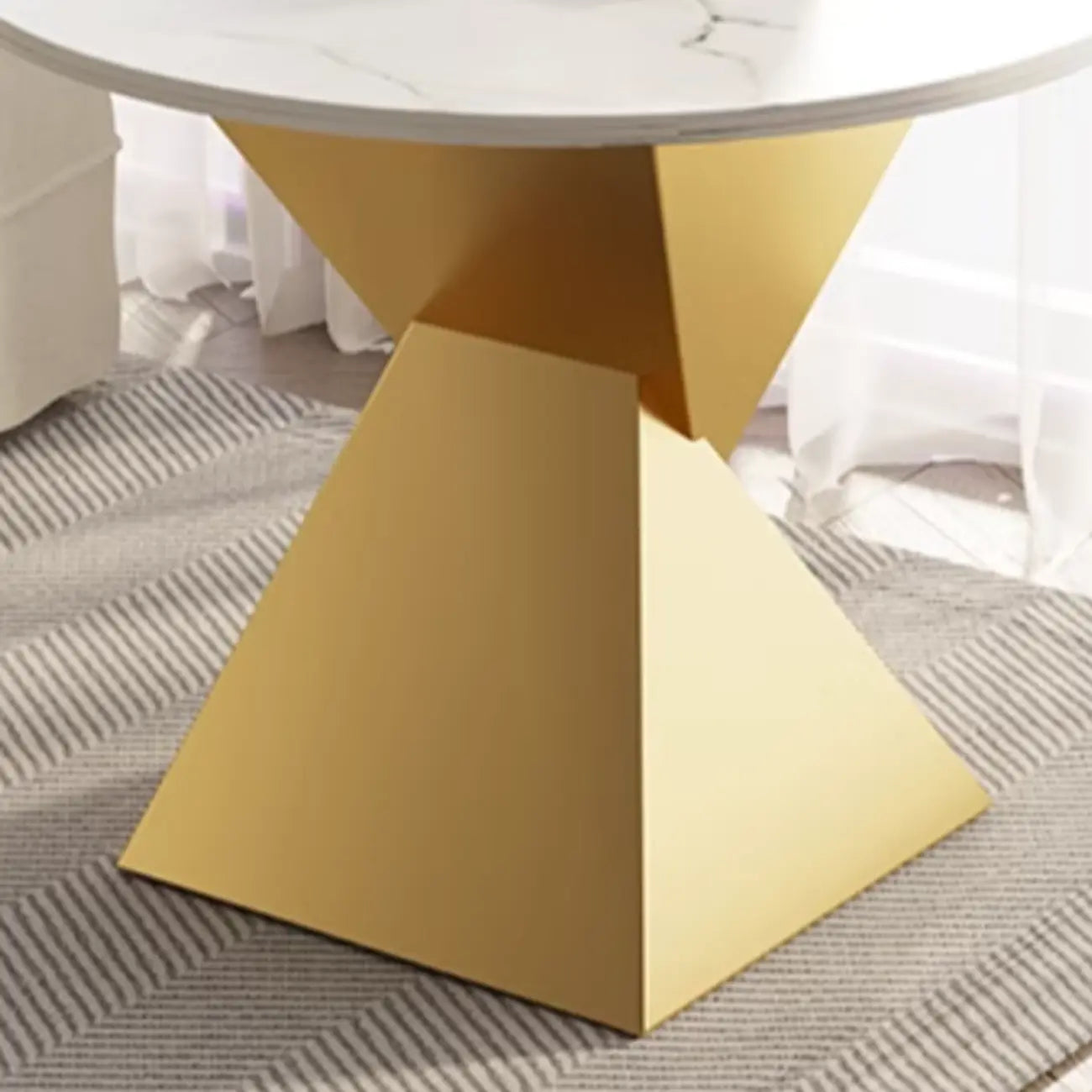 Table d'appoint torsadée en fer noir pour salon