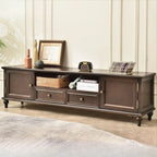 Commode vintage en bois blanc et meuble TV