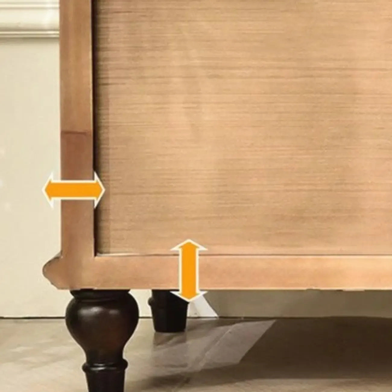 Commode vintage en bois blanc et meuble TV