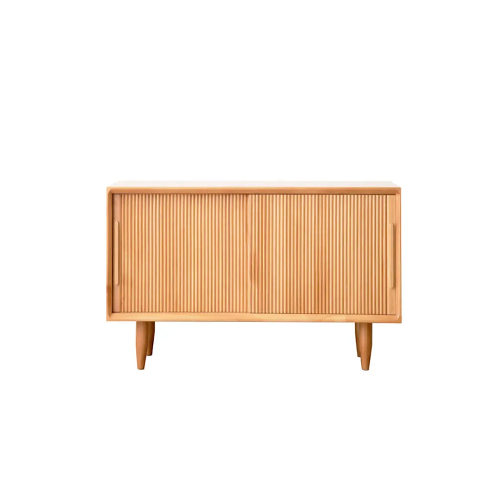 Armoire en bois de noyer, banc d'entrée, portes coulissantes