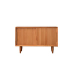 Armoire en bois de noyer, banc d'entrée, portes coulissantes