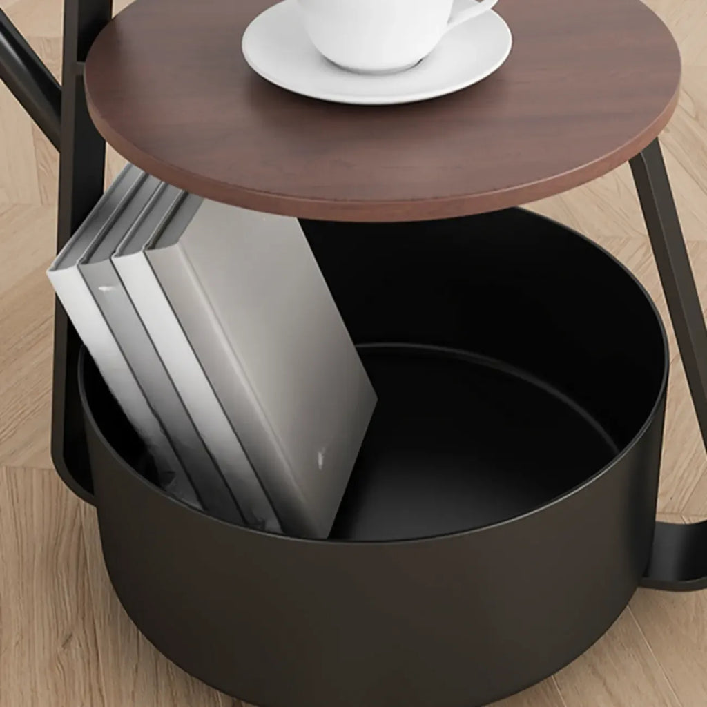 Étagère de rangement élégante en tissu, fer et bois, lampadaire arqué