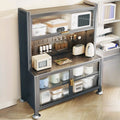 Buffet simple en métal perforé avec porte vitrée