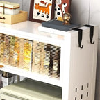 Buffet simple en métal perforé avec porte vitrée