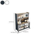 Buffet simple en métal perforé avec porte vitrée