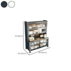 Buffet simple en métal perforé avec porte vitrée