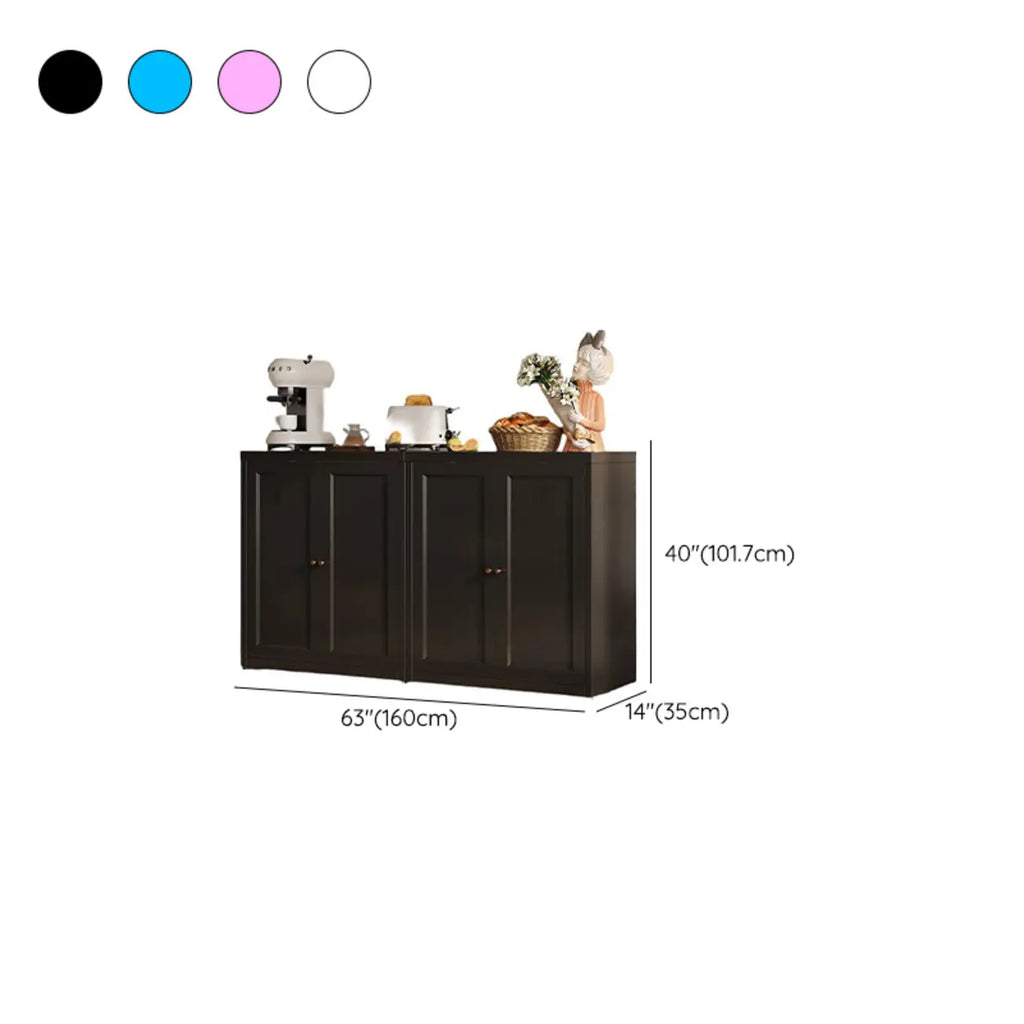 Buffet simple et contemporain en métal à 3 étagères