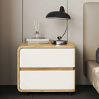 Table de chevet étroite moderne en bois avec 2 tiroirs