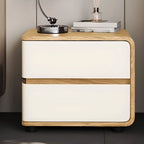 Table de chevet étroite moderne en bois avec 2 tiroirs