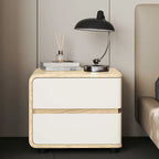 Table de chevet étroite moderne en bois avec 2 tiroirs