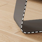 Tables d'appoint minimalistes rondes en bois en forme de C pour salon