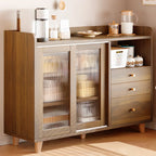 Buffet moderne à panneaux plats avec portes coulissantes