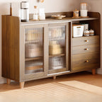 Buffet moderne à panneaux plats avec portes coulissantes