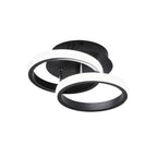 Plafonnier semi-encastré LED géométrique en métal noir