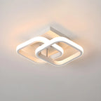 Plafonnier semi-encastré LED géométrique en métal noir
