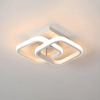 Plafonnier semi-encastré LED géométrique en métal noir