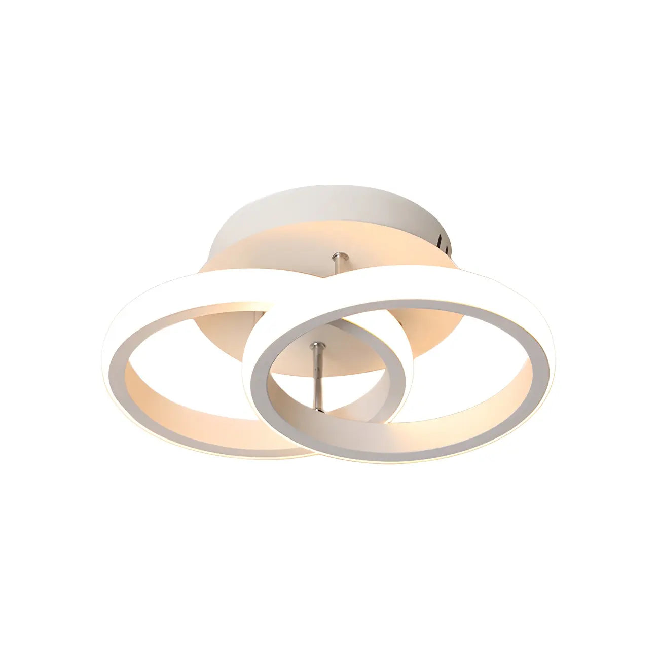 Plafonnier semi-encastré LED géométrique en métal noir