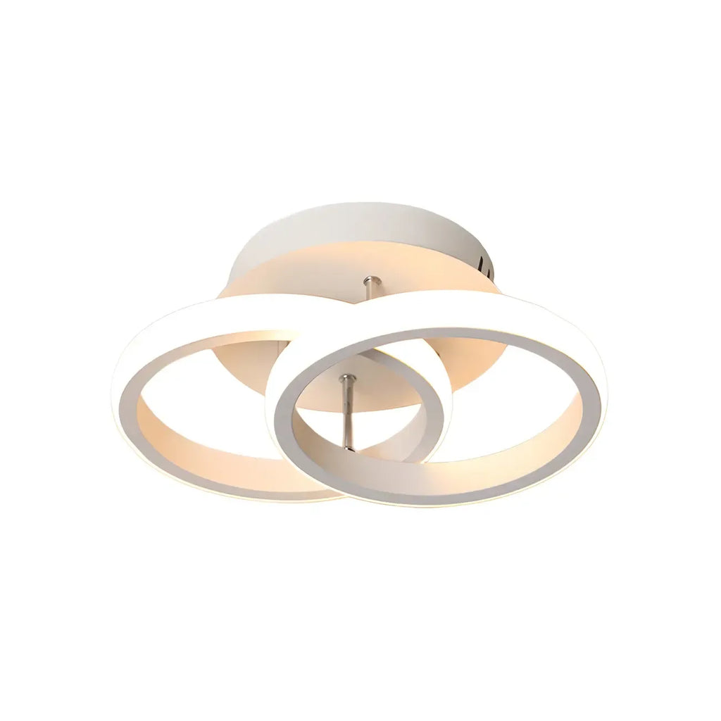 Plafonnier semi-encastré LED géométrique en métal noir