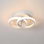 Plafonnier semi-encastré LED géométrique en métal noir